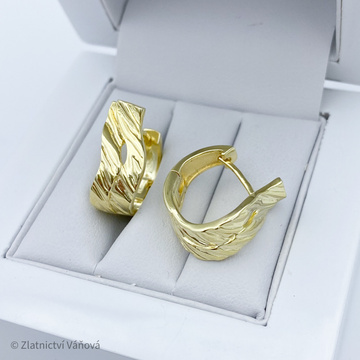 Stříbrné pozlacené náušnice